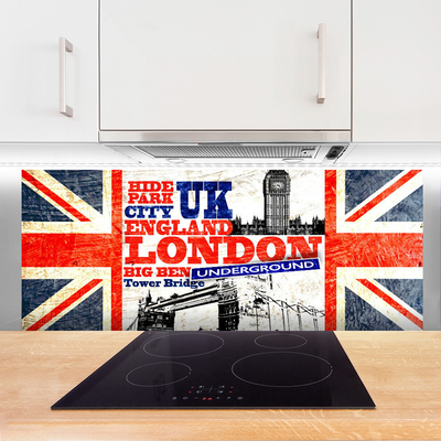 Virtuvės sieninės plokštė Londono vėliavos str