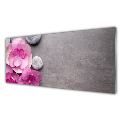 Virtuvės sienos plokštė Rožinių gėlių aromaterapija