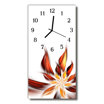 Vertikalus Stiklinis Laikrodis Spalvinga gėlė