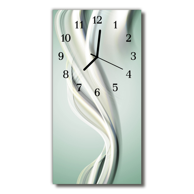 Vertikalus Stiklinis Laikrodis Meno abstrakčios pilkos linijos