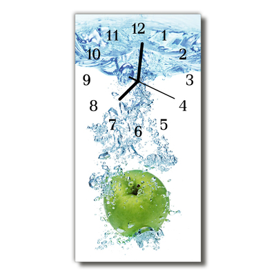 Vertikalus Stiklinis Laikrodis Virtuvė Vandens obuolys spalvotas