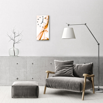 Vertikalus Stiklinis Laikrodis Meno abstrakčios baltos linijos