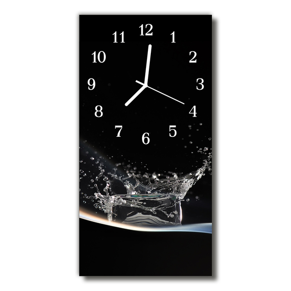 Vertikalus Stiklinis Laikrodis Virtuvė Vandens lašas
