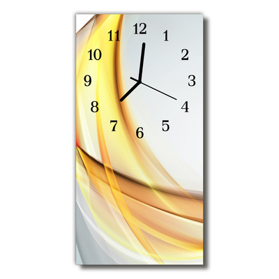 Vertikalus Stiklinis Laikrodis Meno abstrakčios spalvingos linijos