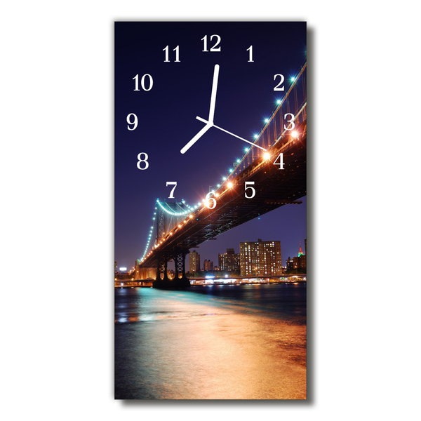 Vertikalus Stiklinis Laikrodis Miestų tilto architektūra spalvinga
