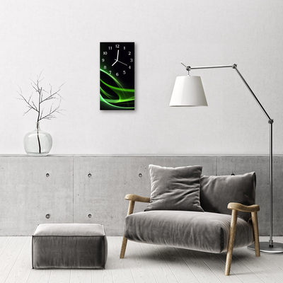 Vertikalus Stiklinis Laikrodis Meno abstrakčios juodos linijos