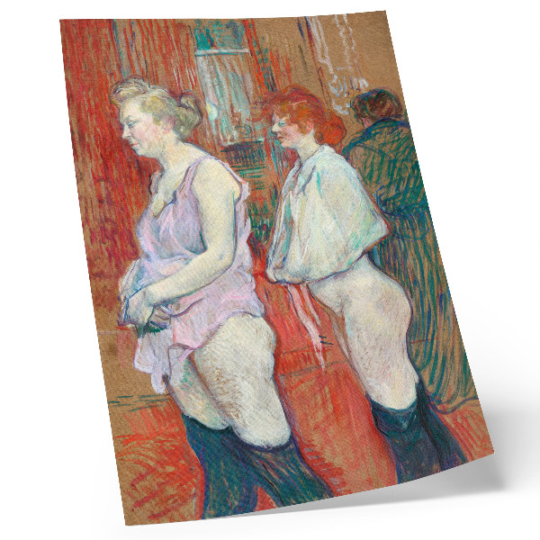 Plakatas Rue des Moulins (1894) didelės raiškos Henri de Toulouse-Lautrec paveikslas
