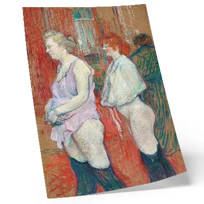 Plakatas Henri de Toulouse-Lautrec paveikslas „Rue des Moulins“ (1894), didelės raiškos