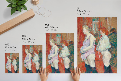 Plakatas Rue des Moulins (1894) didelės raiškos Henri de Toulouse-Lautrec paveikslas