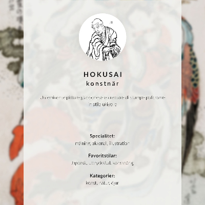 Sieninis plakatas Japoniški Hokusai vintažinio ukiyo-e stiliaus