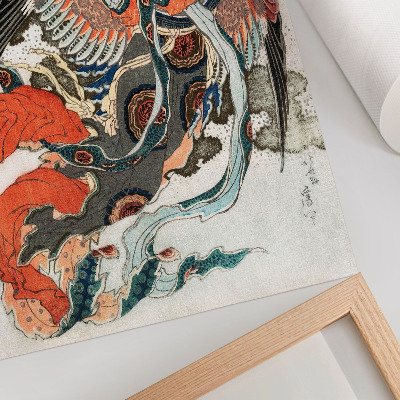 Sieninis plakatas Japoniški Hokusai vintažinio ukiyo-e stiliaus