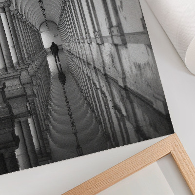 Plakatas Monochromatinės simetrijos architektūros perspektyva