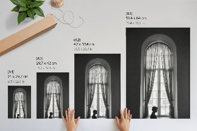 Plakatas svetainei Monochromatinis šviesos ir šešėlio žaismas