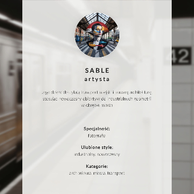 Plakatas Moderni metro platforma, dinamiška architektūrinė erdvė