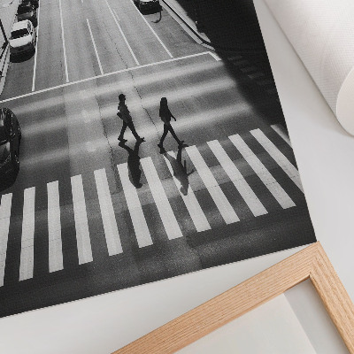 Dekoratyvinis plakatas Miesto vaizdas juodai baltas su moderniu pojūčiu