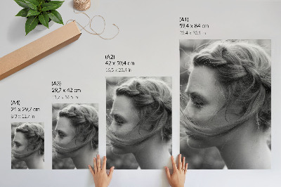 Plakatas Juodai baltas emocijų, subtilumo ir elegancijos portretas