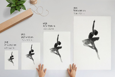 Plakatas svetainei Elegantiškas šokėjo siluetas, kupinas dinamikos