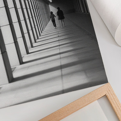 Plakatas svetainei Šiuolaikinė architektūra, ilgi šešėliai, simetrija
