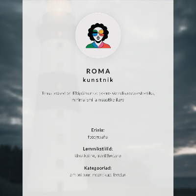 Sieninis plakatas Raudoni namai, kalnai, vanduo fone, rami atmosfera