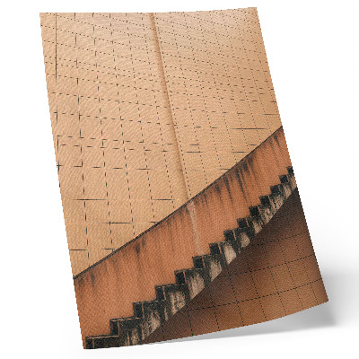 Plakatas Harmoningos smėlio ir rudos spalvos geometrinės linijos