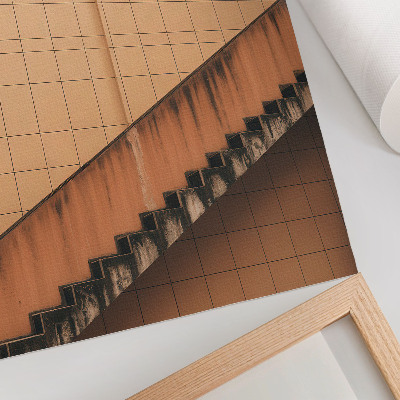 Plakatas Harmoningos smėlio ir rudos spalvos geometrinės linijos
