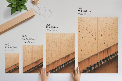 Plakatas Harmoningos smėlio ir rudos spalvos geometrinės linijos