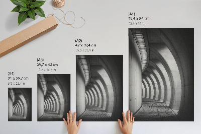 Plakatas Futuristinė erdvė juodai balta elegancija
