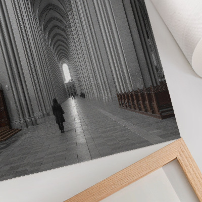 Plakatas Gotikinė architektūra su didingomis kolonomis