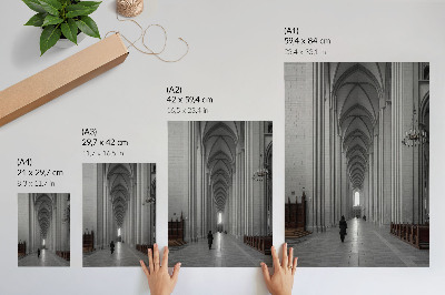 Plakatas Gotikinė architektūra su didingomis kolonomis