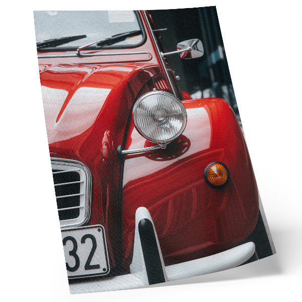 Sieninis plakatas Klasikinis automobilis, išraiškingos detalės, retro atmosfera
