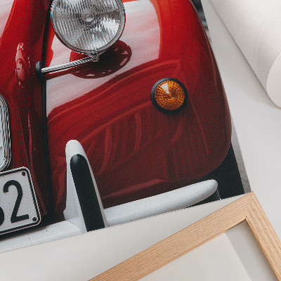 Sieninis plakatas Klasikinis automobilis, išraiškingos detalės, retro atmosfera