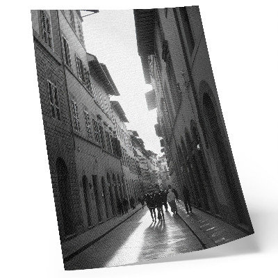 Plakatas svetainei Monochromatinis istorinės gatvės žavesys