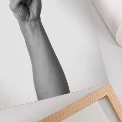 Plakatas svetainei Juodai baltas minimalistinis rankos gestas