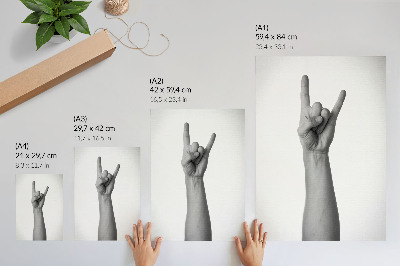 Plakatas svetainei Juodai baltas minimalistinis rankos gestas