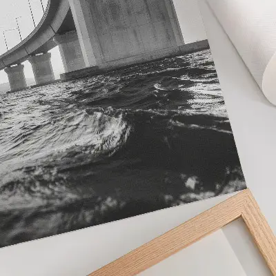 Dekoratyvinis plakatas minimalistinė tilto architektūra moderniam interjerui