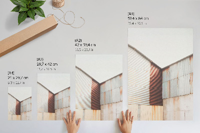 Plakatas Metalinės ir rūdžių geometrinės plokštės