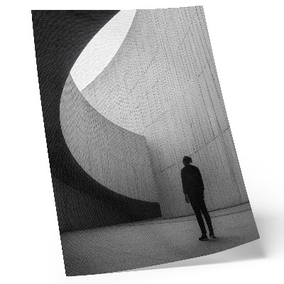 Sieninis plakatas Išlenktos architektūros monochromatiniai tonai