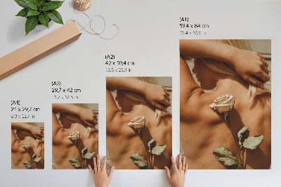 Dekoratyvinis plakatas Kūno ir gamtos subtilumas minimalistiniu požiūriu