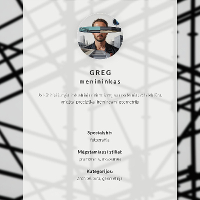 Plakatas Minimalistinis fasadas, pilnas pasikartojančių formų