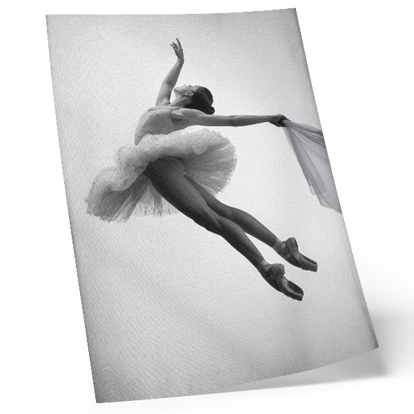 Dekoratyvinis plakatas Balerina judesyje su grakštumu ir lengvumu