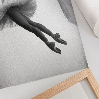 Dekoratyvinis plakatas Balerina judesyje su grakštumu ir lengvumu