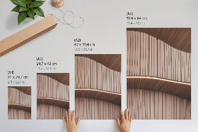 Plakatas svetainei Smėlio spalvos šviesios modernios medinės plokštės