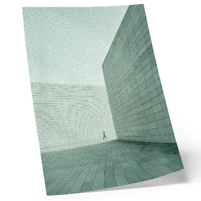Plakatas pilkos geometrinės minimalizmo figūros