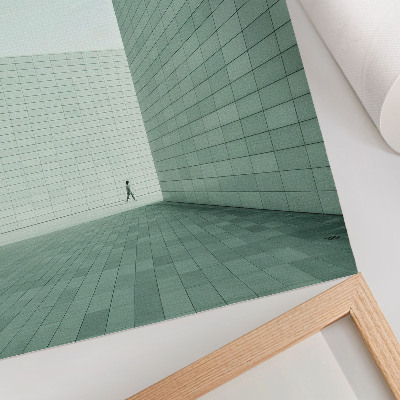 Plakatas Pilkos geometrinės sienos minimalizmo figūra
