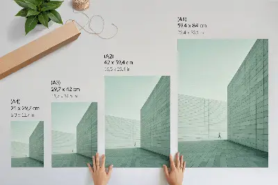 Plakatas pilkos geometrinės minimalizmo figūros