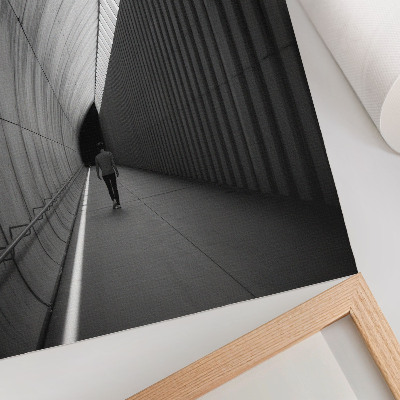 Dekoratyvinis plakatas Minimalistinė tunelio šešėlių linijų perspektyva