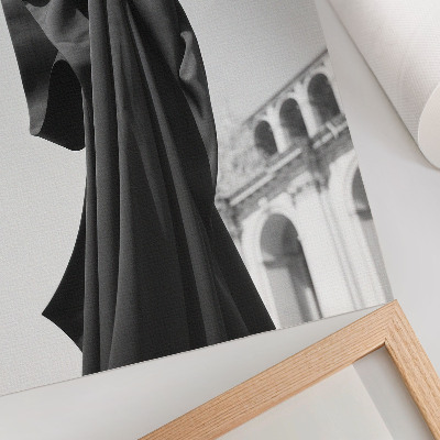 Sieninis plakatas Minimalistinė kompozicinio audinio architektūra