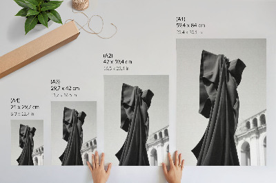 Sieninis plakatas Minimalistinė kompozicinio audinio architektūra