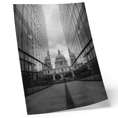 Sieninis plakatas Šiuolaikinės ir klasikinės architektūros simetrija