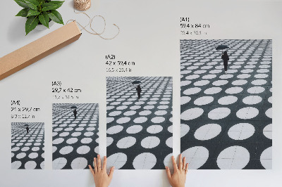 Plakatas svetainei Geometriniai raštai juodos ir baltos spalvos kontrastas